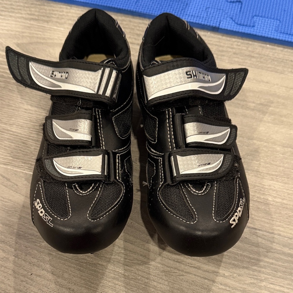 Shimano  Black and Silver Cycling Sneakers